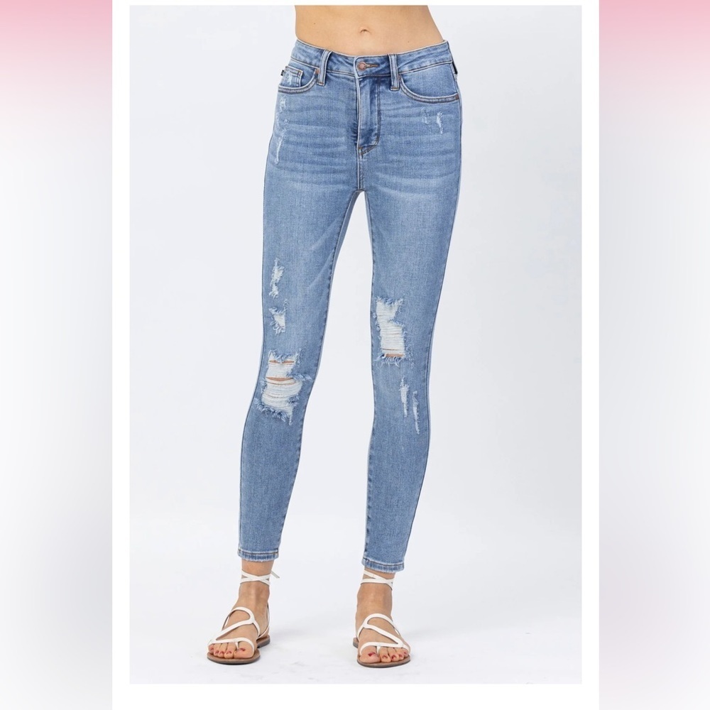 Judy blue control top skinny jeans tummy control style 88426 size 14W